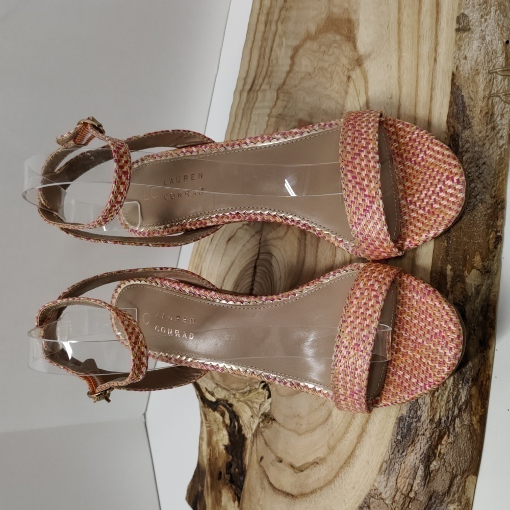 Lc Lauren Conrad Limestone Cora Wedges, Light Orange/Pink Size 9.5